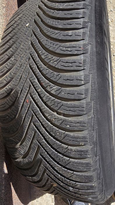VÂND Set Complet Jante Originale Audi + Anvelope Iarnă Michelin Alpin — 225/60 R16
