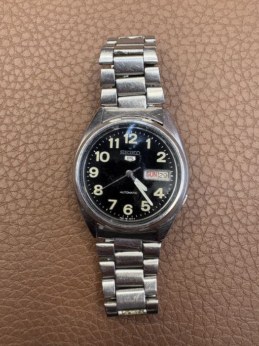 Ceas Seiko automatic cadran negru 38 mm