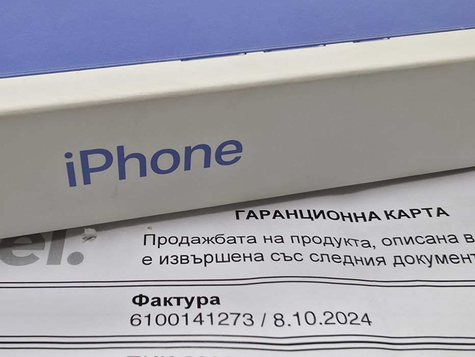 128GB iPhone 16 Гаранция Yettel 3г. 2027 Ultramarine / Син
