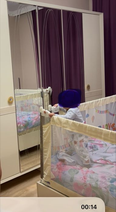 Защитные бортики на кровать