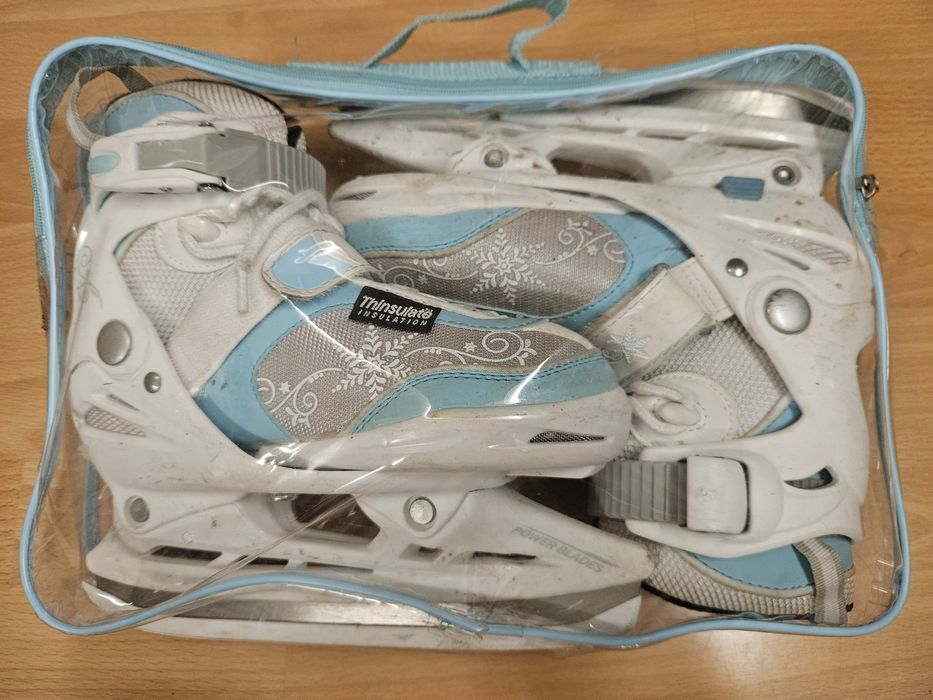 Patine gheata reglabile copii mărimea 29-33