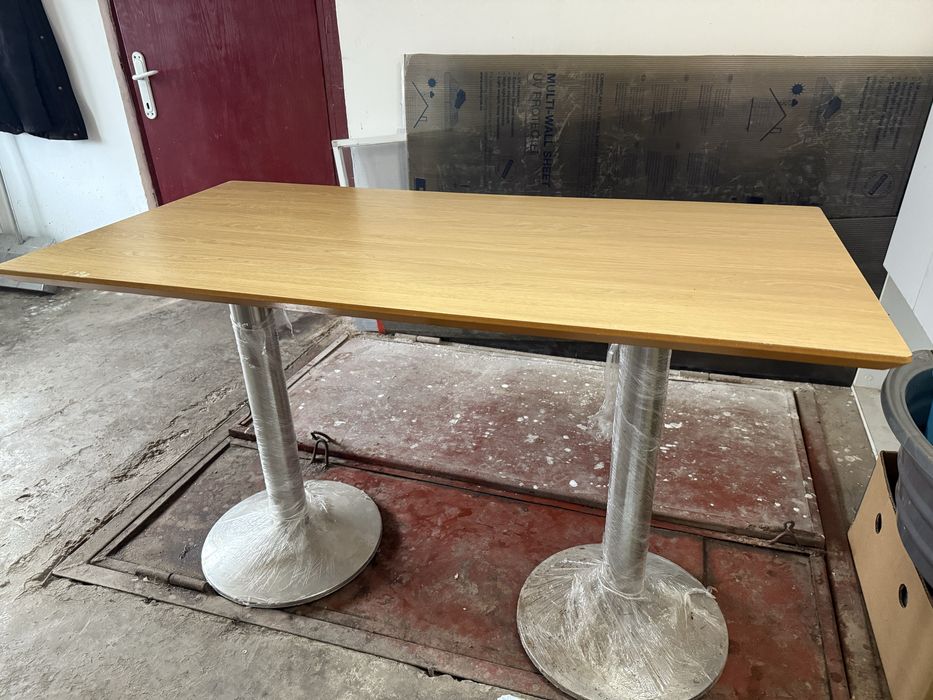 Mese bar/terasă cu picior inox – stare bună