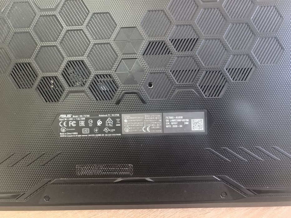 Leptop gaming asus tuf 17.3 ing Ryzen 5 4600H 16gr ddr 4