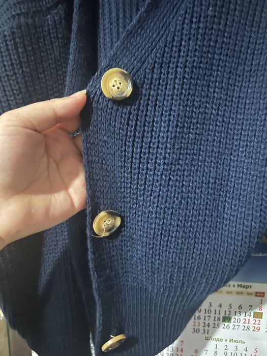 Темно синий кардиган
