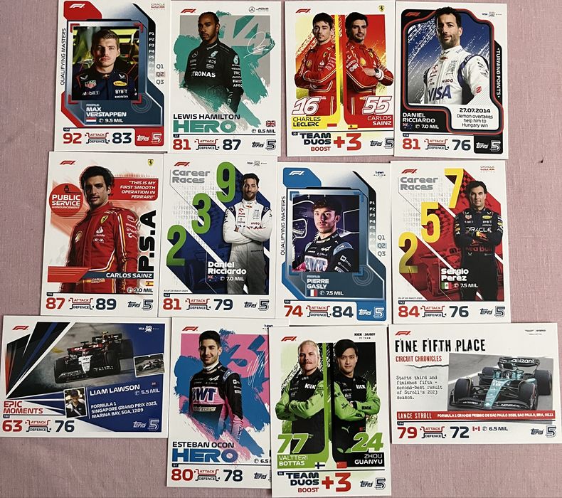 Формула 1 Turbo Attax карти