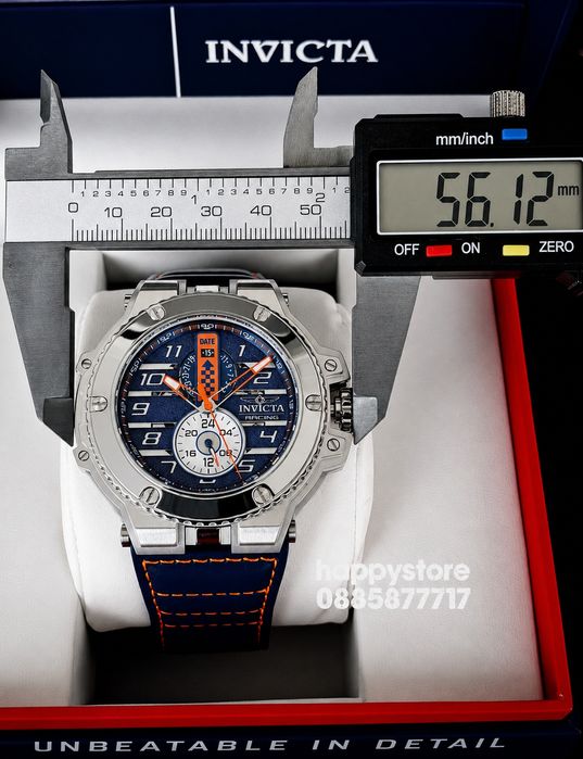INVICTA Racing Downforce silver/blue 56 mm, Инвикта нов ръчен часовник