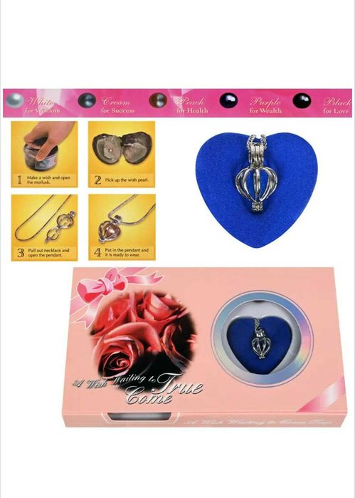 Колие с естествена перла в мида