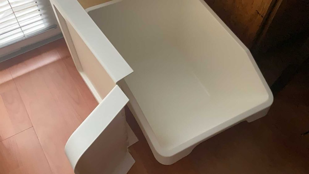 Кош за пране / съхранение / разделно събиране с капак 37 л бяло