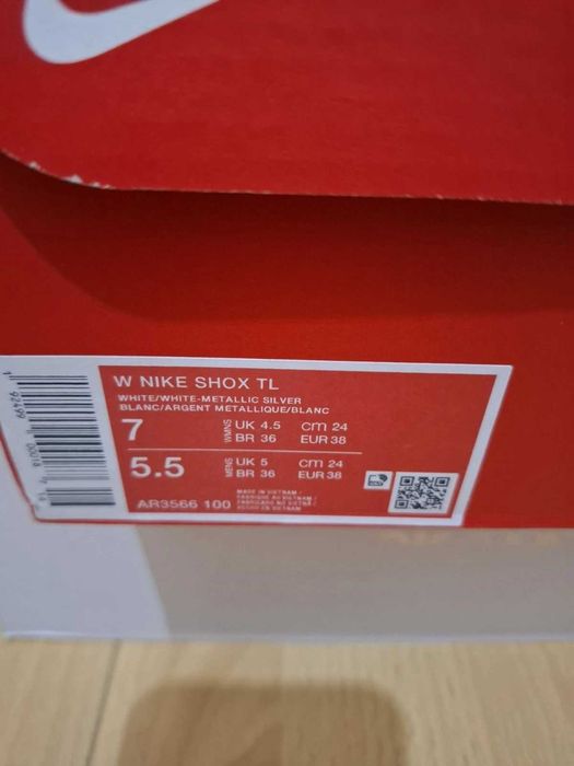 Nike Air SHOX TL Plus Triple White (всички номера от/до 40-46)