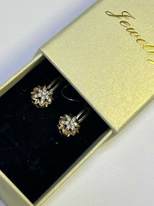 Серьги золото 585 \Рассрочка 0% СКИДКА\ Ломбард Asia gold/ 3306