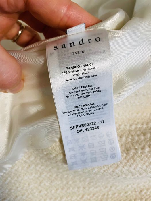 Sandro Dayvon Tweed Coat