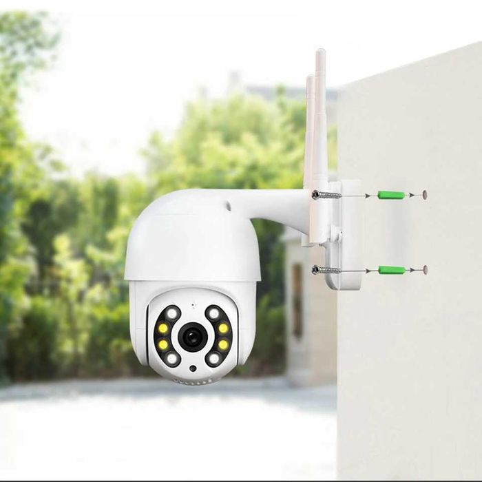 WiFi PTZ Външна Широкоъгълна Въртяща Камера 8MP Full HD