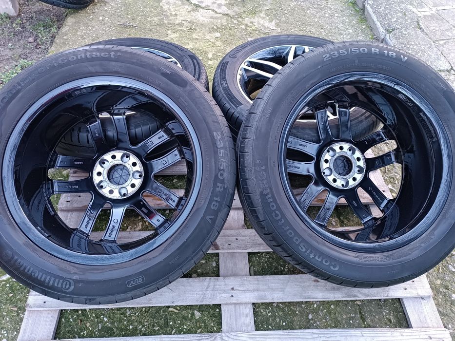 Лети джанти 18ки 5х112 Merdedes + летни гуми 235/50/18 Continental
