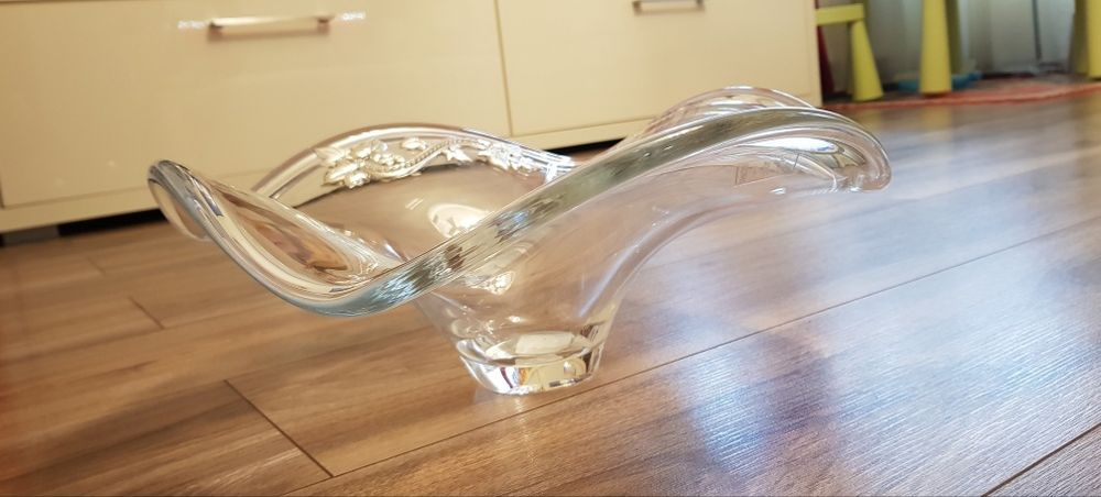 Fructiera Cristal cu detalii argint si cristale Swarovski - Noua