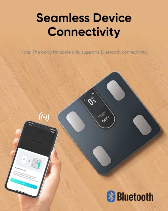 eufy Smart Personal Scale C20,цифрова везна,с Bluetooth,16 параметъра
