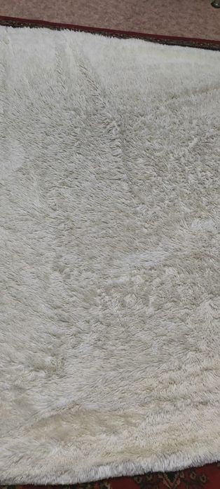 Плед травка белый