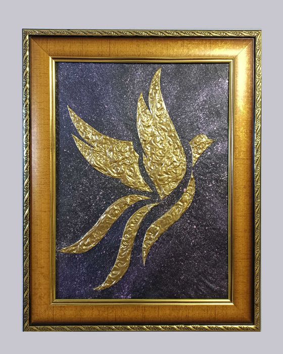 Картина золотая текстурная