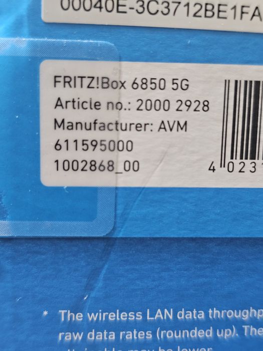 Router wireless FRITZ!Box 6850 5G