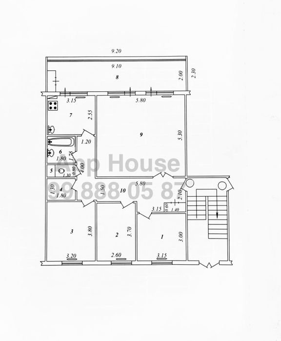 5 Комнат 5/3/5 • 110м² • Тузель 1, Конечка, 40 Лет Победы, Tuzel