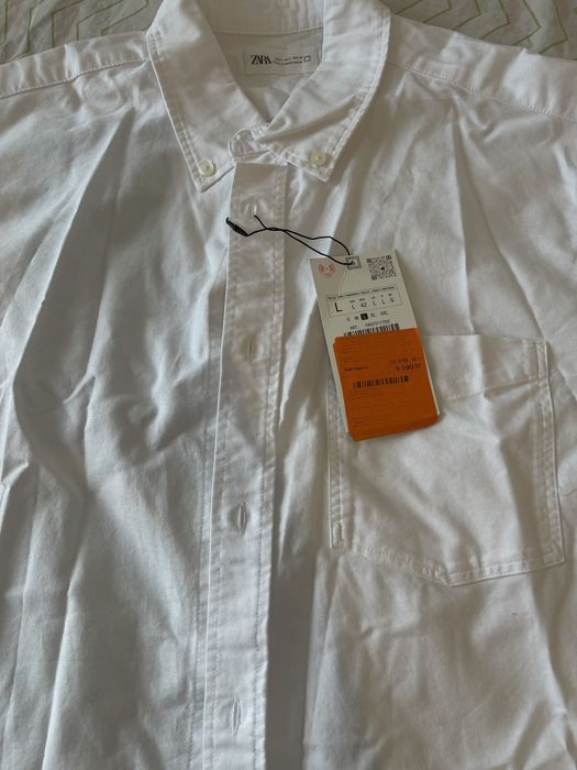 рубашка белая zara новая