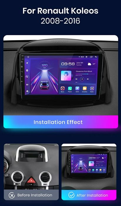 Navigatie Android dedicat Renault Koleos 2 (2008-2016)