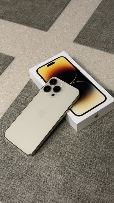 Айфон 14 про макс 256 гб. Золотистый. iPhone pro Max 14 б/у.