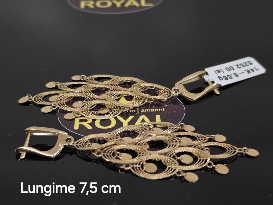 Bijuteria Royal: Cercei aur 14k/6.56 gr