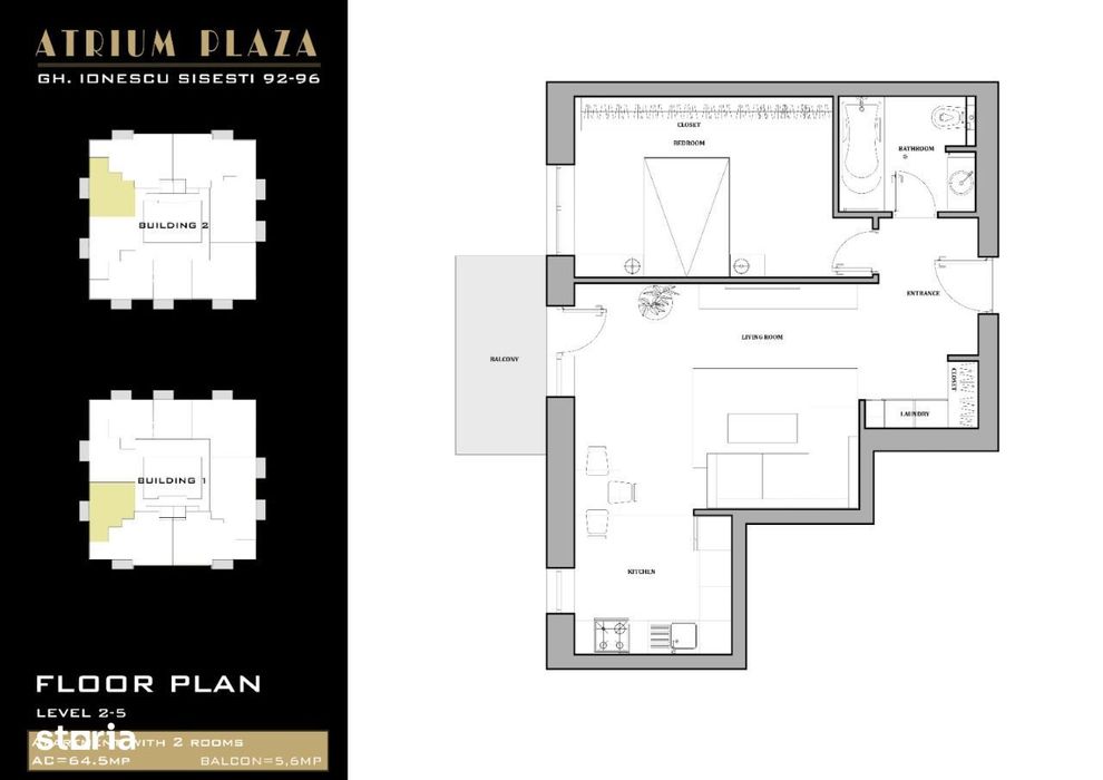 Apartament 2 camere,59 mp.,bloc nou,finisaje premium,zona Bd. Sisesti