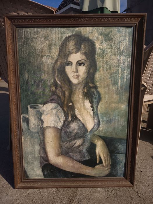 Tablou Vechi Litografie Portret De Femeie