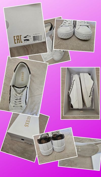 Sneakers Guess Pardie6 FLJPR6 ELE12 Alb