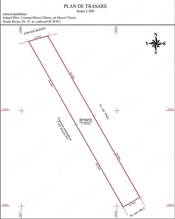 Teren intravilan 1.000 mp | Moara Vlăsiei | Strada Berzei