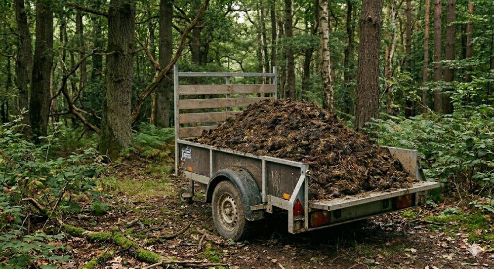 Продам перегной коровий в легковом прицепе