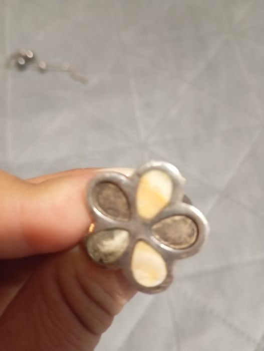 Сребърен авторски пръстен и обеци