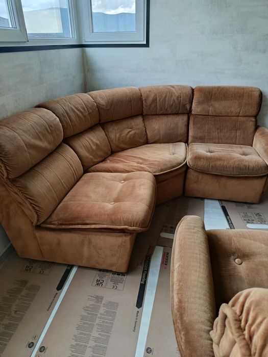 Диван ъглов и фотьойл