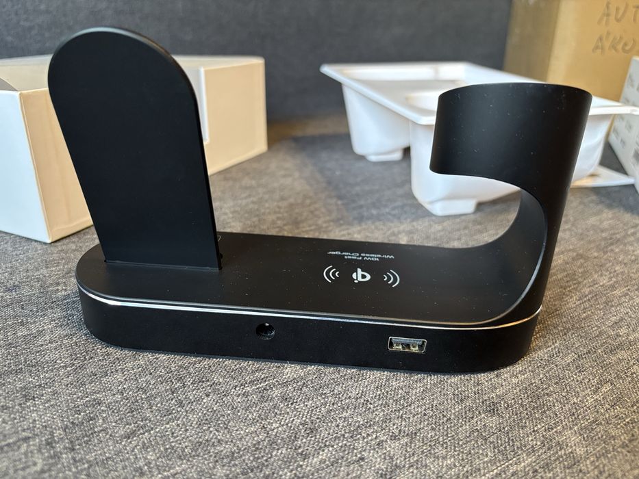 Stație de încărcare wireless iPhone, AirPods, Apple Watch
