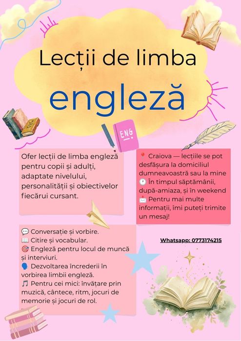 Meditații la limba engleză pentru copii și adulți!