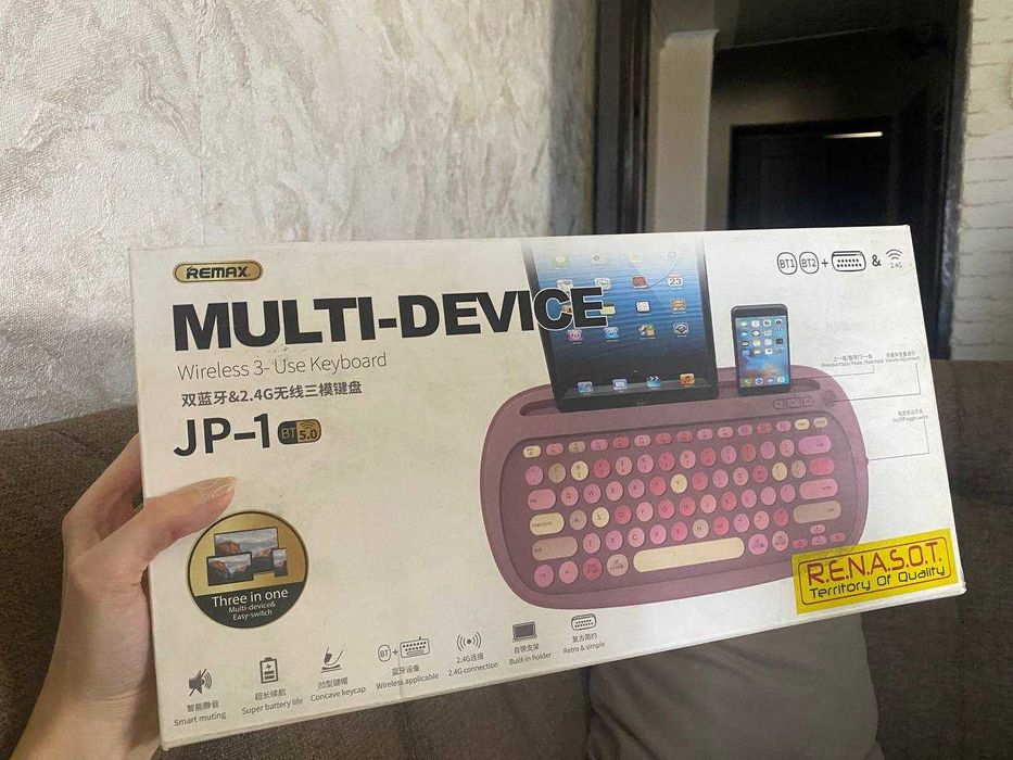 Беспроводная клавиатура RemaxJP-01подключ к 3 устройствам одновременно