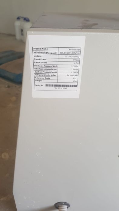 Dezumidificator de închiriat  50 lei pe zi