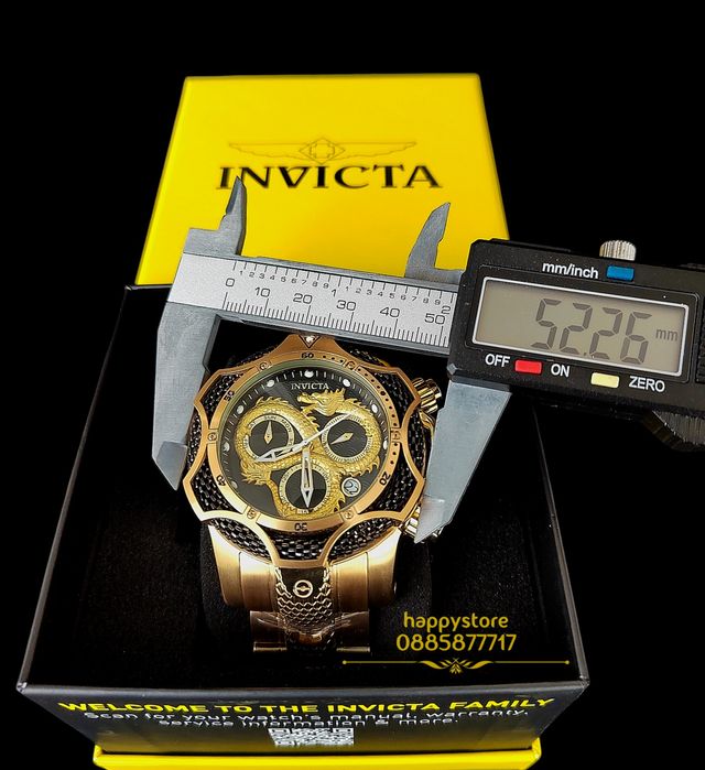 часовник INVICTA Venom Dragon Gold 52 mm, Инвикта нов
