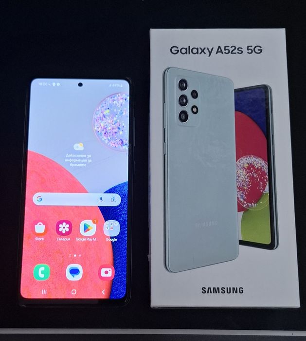 Телефон Samsung Galaxy A52s 5G – работи перфектно + кутия