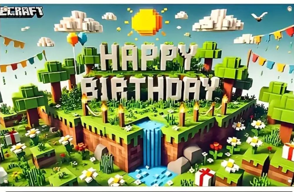 Украса за рожден ден Майнкрафт,Minecraft