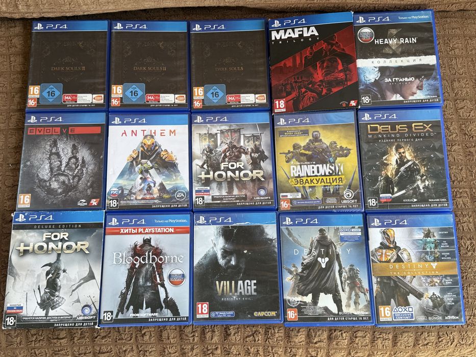 Игры для PlayStation 4 диски,Dark Souls 1/2/3,Mafia,Resident Evil 8