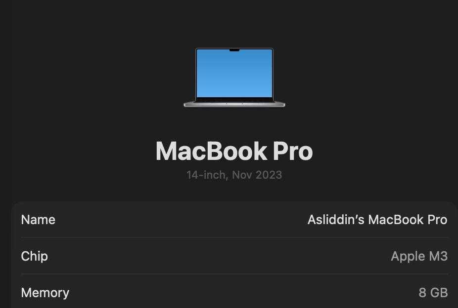 Macbook Pro M3 14 inch srochna