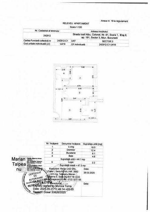 2 Camere cu Parcare subterana vis-a-vis de Auchan Titan