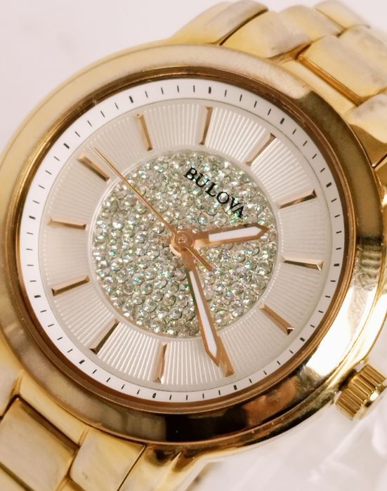 Ceas de damă Bulova 97L147 cu cristale swarovski, analog, Quartz, Otel