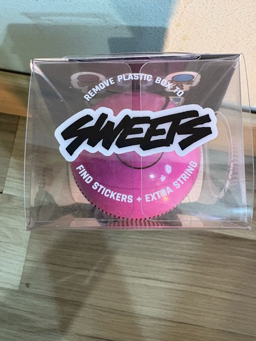 Kendama Sweets Broken Bones Electrick Pink, Broken Shape, Sticky Clear