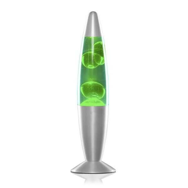 Lampa decorativa cu lava, verde, 34 cm