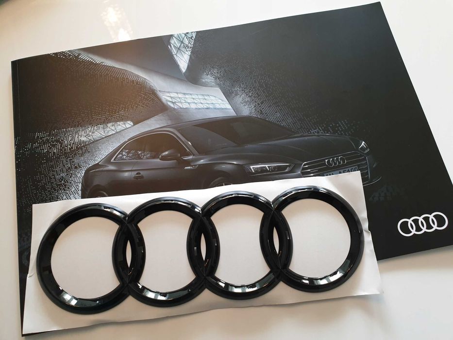Черна емблема Audi ауди за заден капак