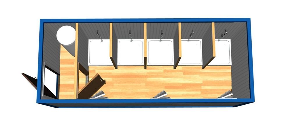 Душ туалет санузел контейнер кантейнер под ключ