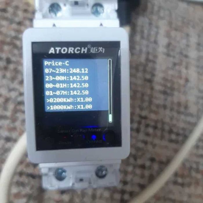 63A Монофазен двутарифен смарт електромер, LCD дисплей, WiFi връзка